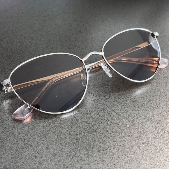 Sunglasses Florence By Mills Silver Frame Brown Lens Cat-Eye Style - Picture 7 of 7